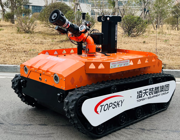 防爆消防滅火偵察機器人【增強動力】 （第5代，360°升降云臺探測裝置+語音控制）